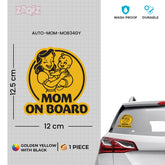 Weather-Resistant Mom on Board Tag Decal